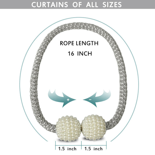 Curtain Rope Tiebacks with Magnets